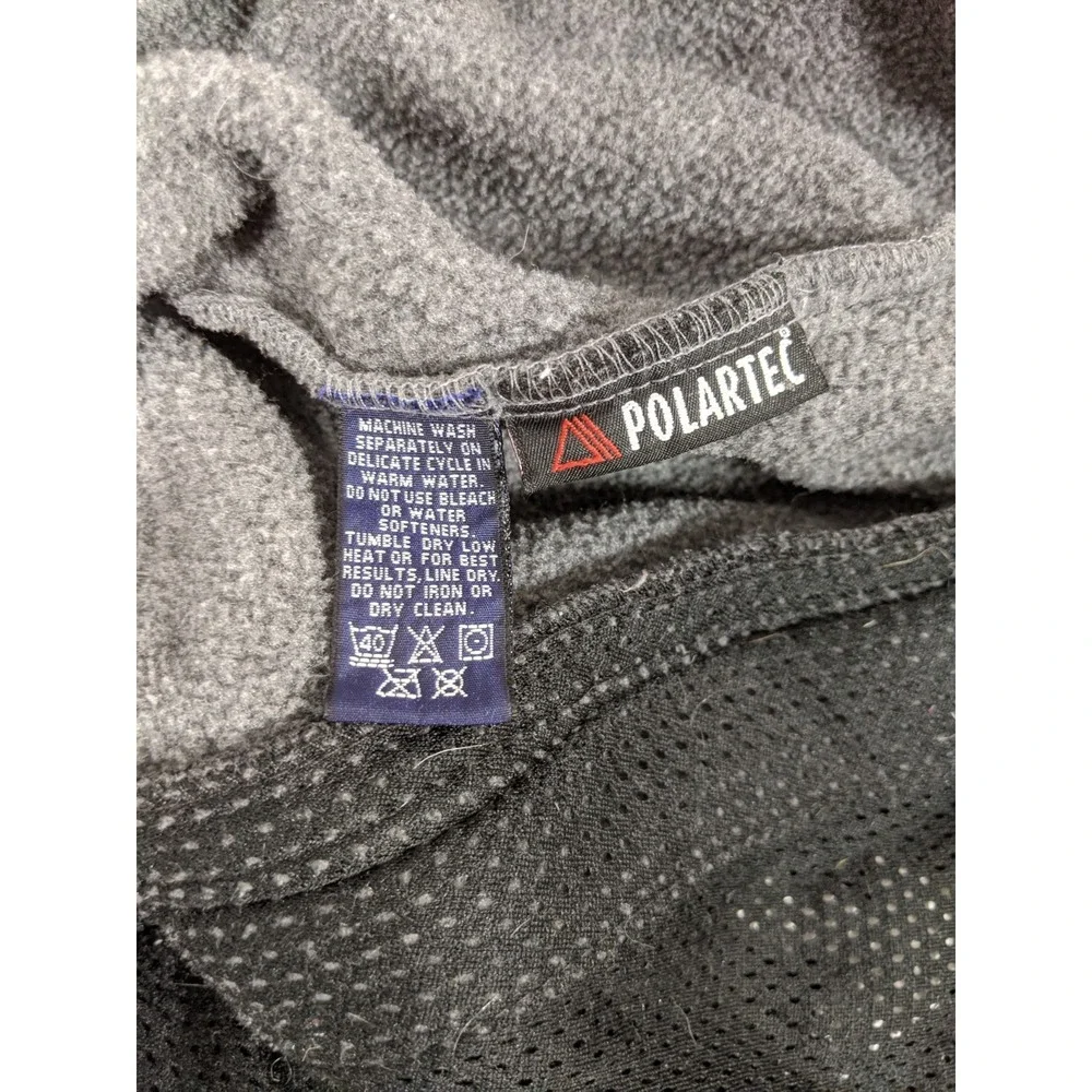 Vtg Eddie Bauer Ebtek Polartec Fleece Jacket Mens L Gray Full Zip Made in USA